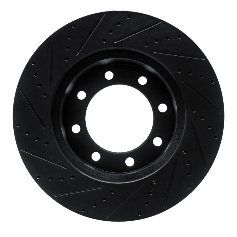 R1 Concepts R1 12-25 Ford F-250 4WD (Super Duty) Front Right Drilled & Slotted Black Brake Rotor