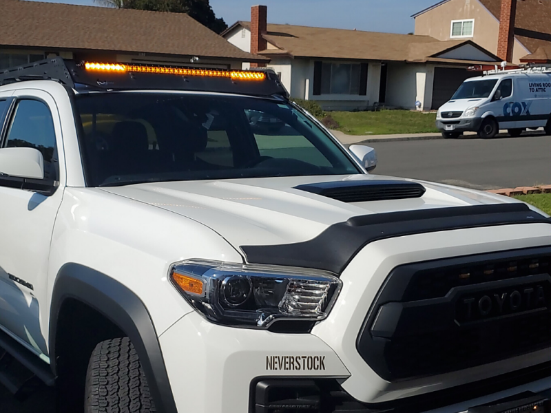 Cali Raised LED Cali Raised 40 Cut-Out Prinsu Roof Rack Slim Led Light Bar Bracket Kit - W/ 42 Inch Slim Led Light