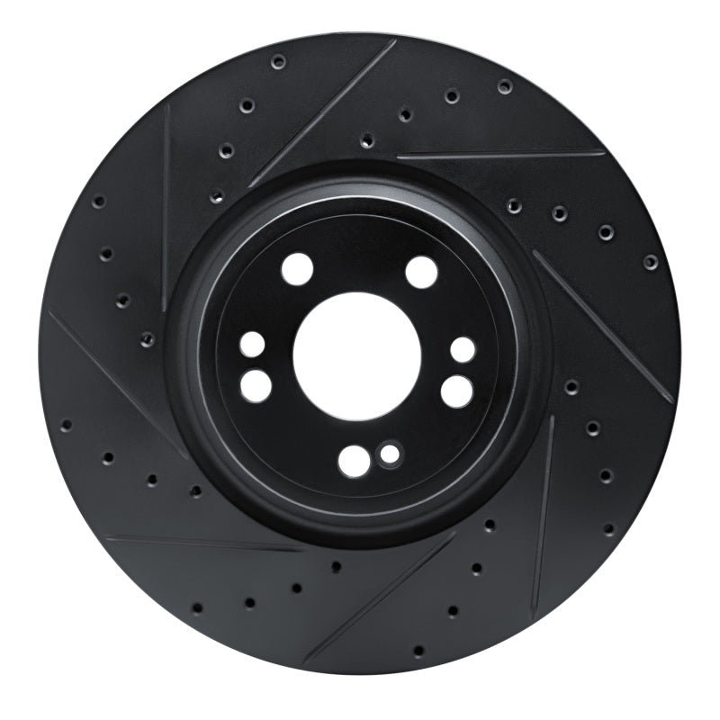 R1 Concepts R1 2020-2025 Mercedes-Benz GLE350 Front Left Drilled & Slotted Black Brake Rotor