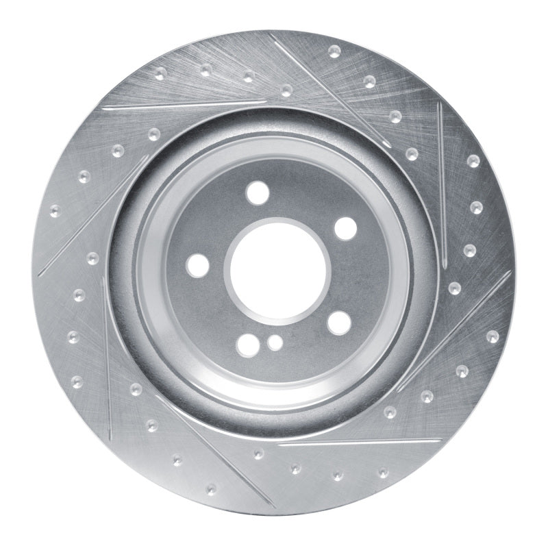 R1 Concepts R1 13-20 Mercedes-Benz SL550 Rear Left Drilled & Slotted Silver Brake Rotor