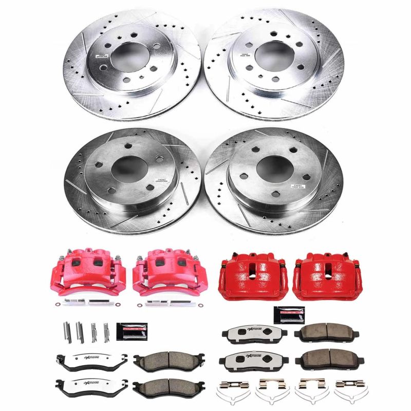 PowerStop Power Stop 00-01 Dodge Ram 1500 Front Z36 Truck & Tow Kit w/Cals