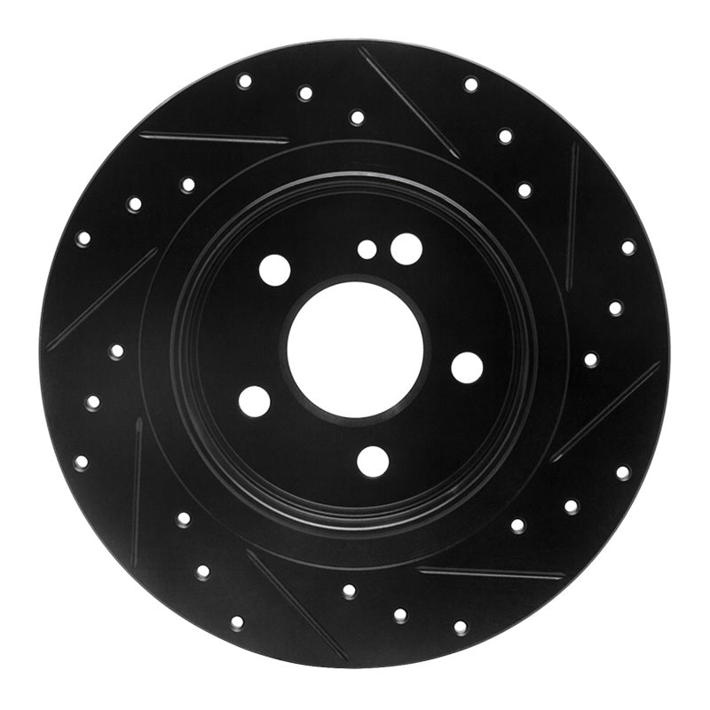 R1 Concepts R1 08-15 Mercedes-Benz C250 Rear Left Drilled & Slotted Black Brake Rotor