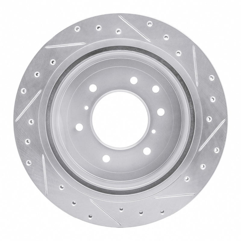 R1 Concepts R1 08-14 Mitsubishi Montero Limited (Mexico) Rear Left Drilled & Slotted Silver Brake Rotor