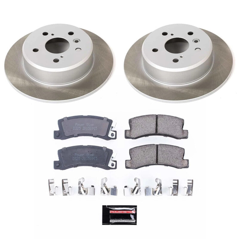 PowerStop Power Stop 92-96 Toyota Camry Rear Semi-Coated Rotor Kit