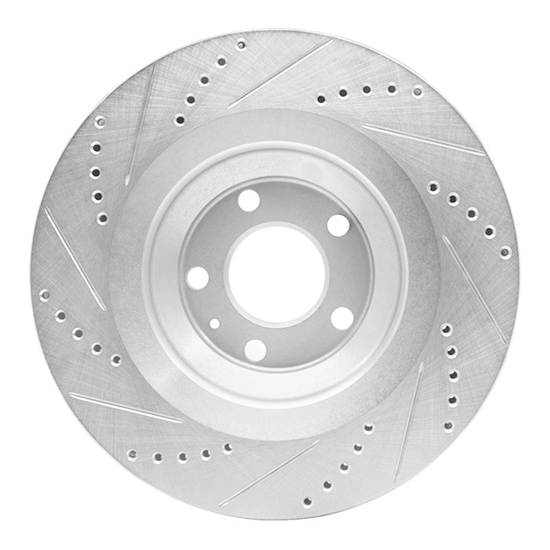 R1 Concepts R1 05-11 Audi A6 Quattro Rear Right Drilled & Slotted Silver Brake Rotor