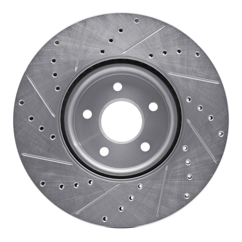 R1 Concepts R1 04-19 Ford Escape Front Right Drilled & Slotted Silver Brake Rotor