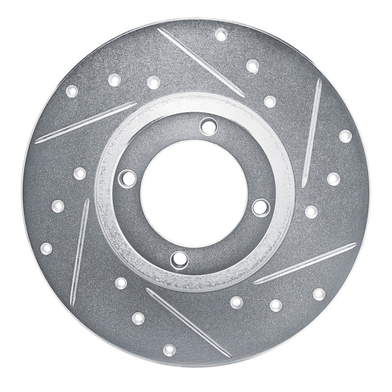 R1 Concepts R1 76-84 Buick OPEL Front Right Drilled & Slotted Silver Brake Rotor