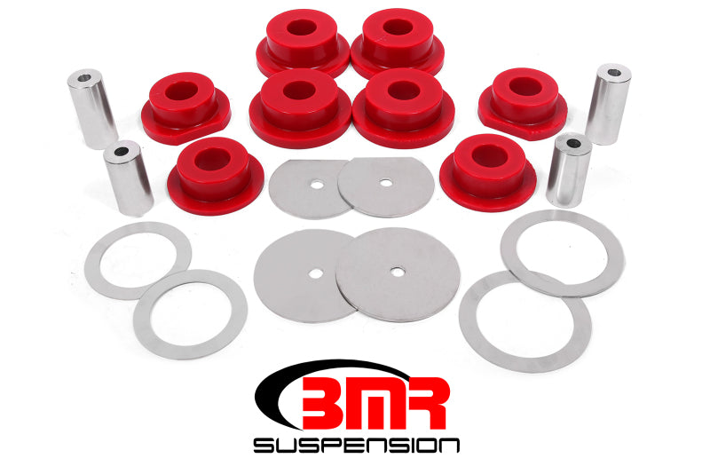 BMR Suspension BMR 08-18 Dodge Challenger Rear Cradle Bushing Kit Polyurethane - Red