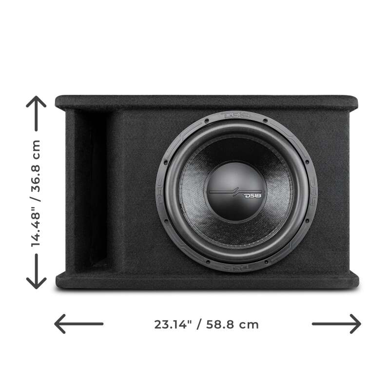 DS18 Single 12in Loaded 750 Watts RMS ZR12.2D Ported Enclosure w/ Subwoofer