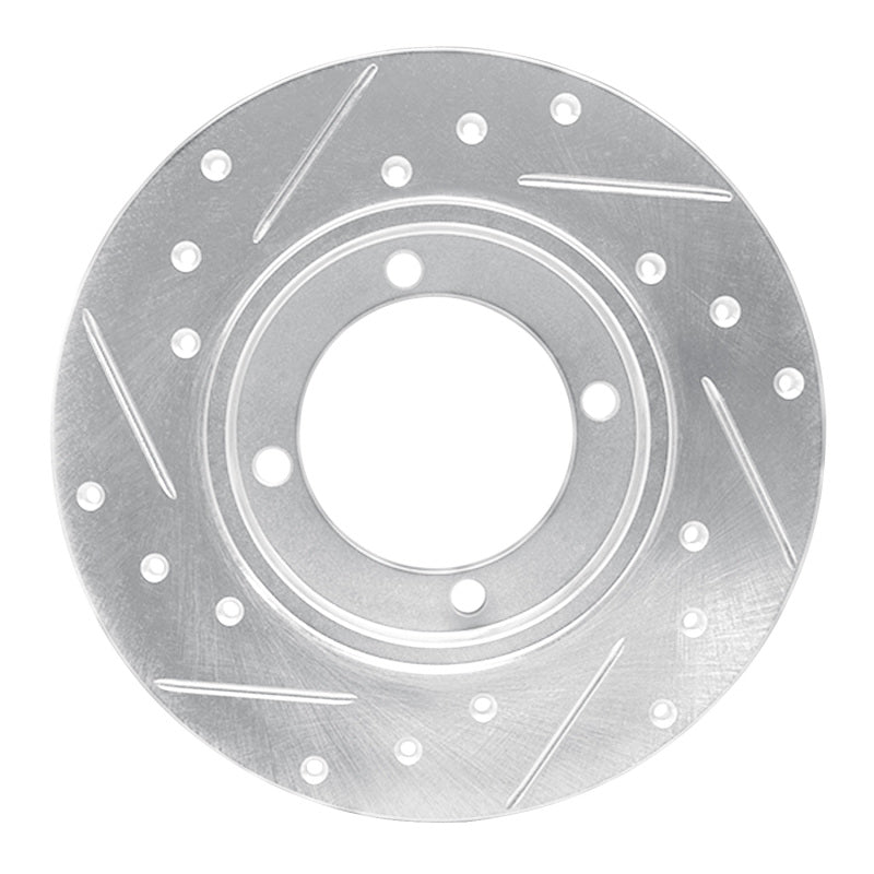 R1 Concepts R1 91-92 Dodge COLT Front Right Drilled & Slotted Silver Brake Rotor