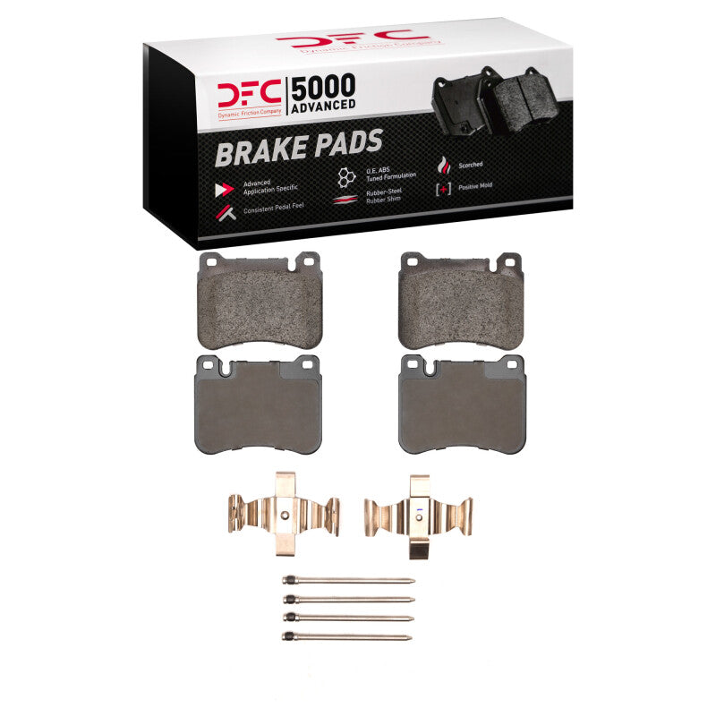 DFC 05-11 Mercedes-Benz C320 Front 5000 Advanced Low Metallic Brake Pads and Hardware Kit