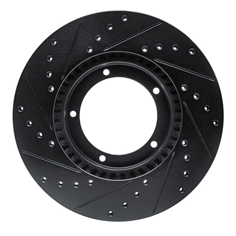 R1 Concepts R1 67-88 Porsche 911 Front Right Drilled & Slotted Black Brake Rotor