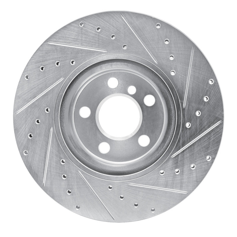 R1 Concepts R1 15-25 BMW 228I Gran Coupe Front Left Drilled & Slotted Silver Brake Rotor