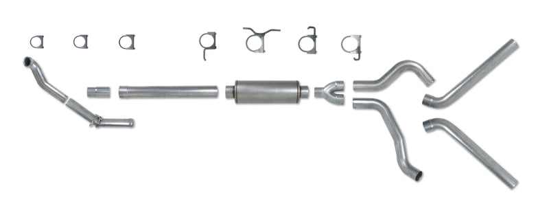 Diamond Eye Performance Diamond Eye KIT 4in Turbo Back DUAL AL: 94-97 FORD 7.3L F250/F350 PWRSTROKE NFS W/ CARB EQUIV STDS