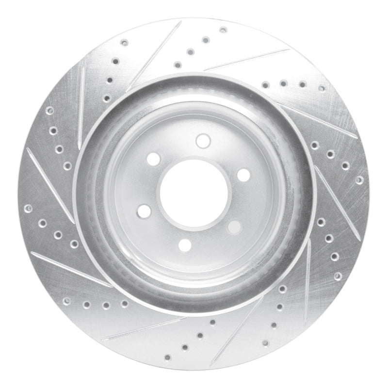 R1 Concepts R1 03-17 Dodge Viper Front Right Drilled & Slotted Silver Brake Rotor