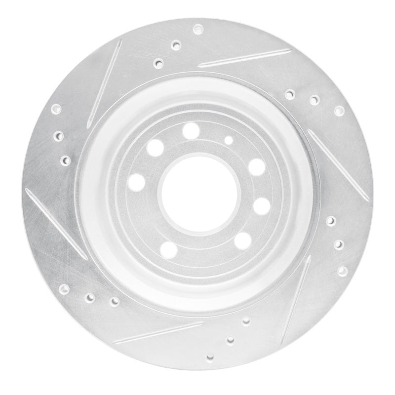 R1 Concepts R1 03-11 Cadillac BLS (Mexico) Rear Right Drilled & Slotted Silver Brake Rotor
