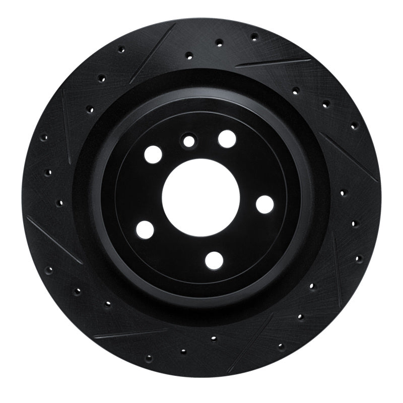 R1 Concepts R1 12-19 Mercedes-Benz GLE300D Rear Left Drilled & Slotted Black Brake Rotor