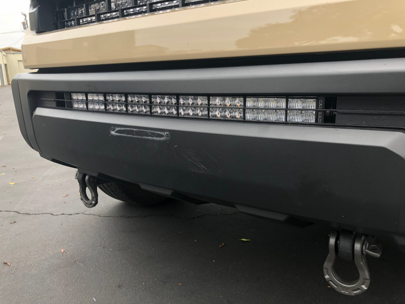 Cali Raised LED Cali Raised 14-21 Toyota Tundra 32In Lower Bumper Hidden Led Light Bar Kit - Blue Backlight Small
