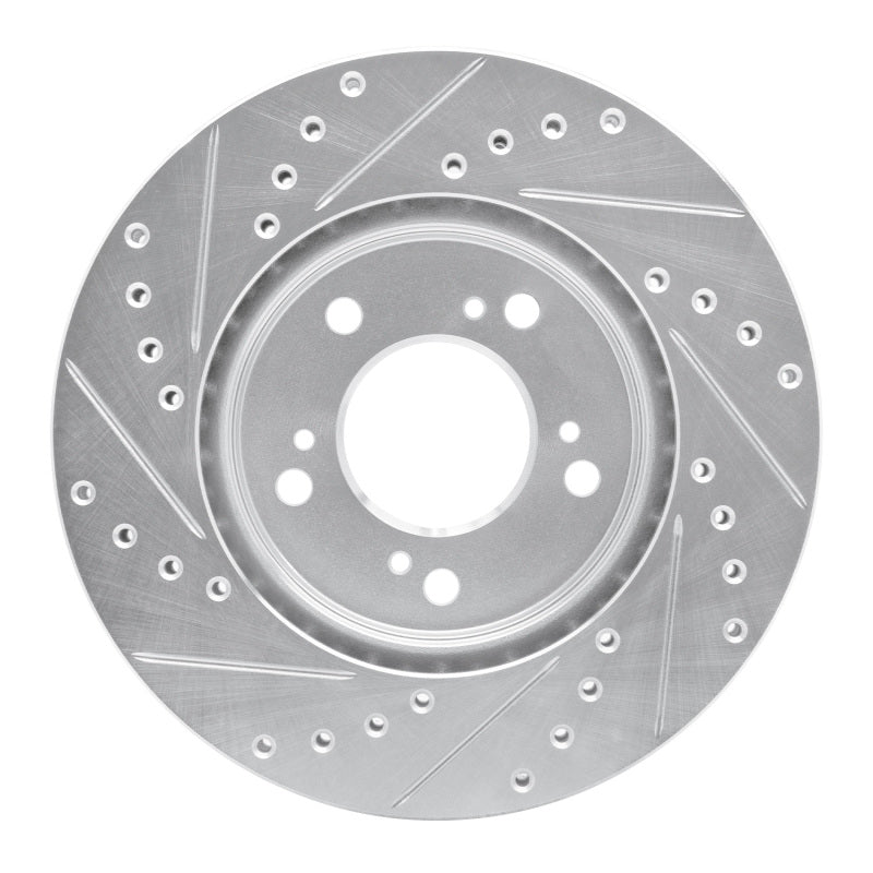 R1 Concepts R1 91-96 Acura NSX Front Right Drilled & Slotted Silver Brake Rotor