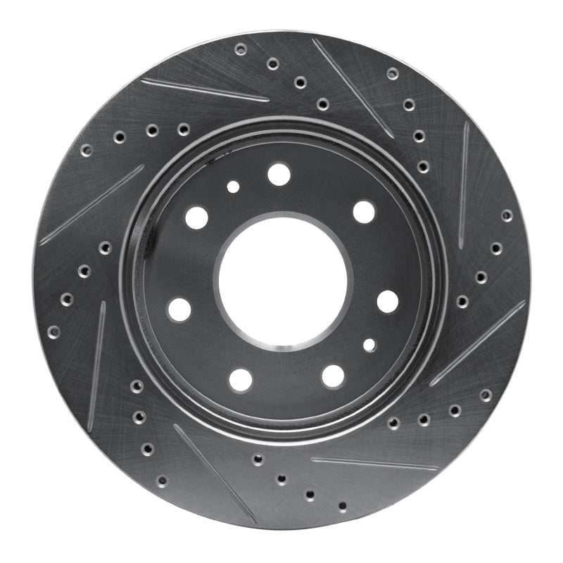 R1 Concepts R1 09-09 Ford F-150 RWD Front Left Drilled & Slotted Silver Brake Rotor