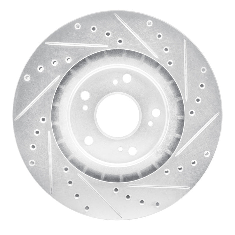 R1 Concepts R1 97-05 Acura NSX Rear Left Drilled & Slotted Silver Brake Rotor