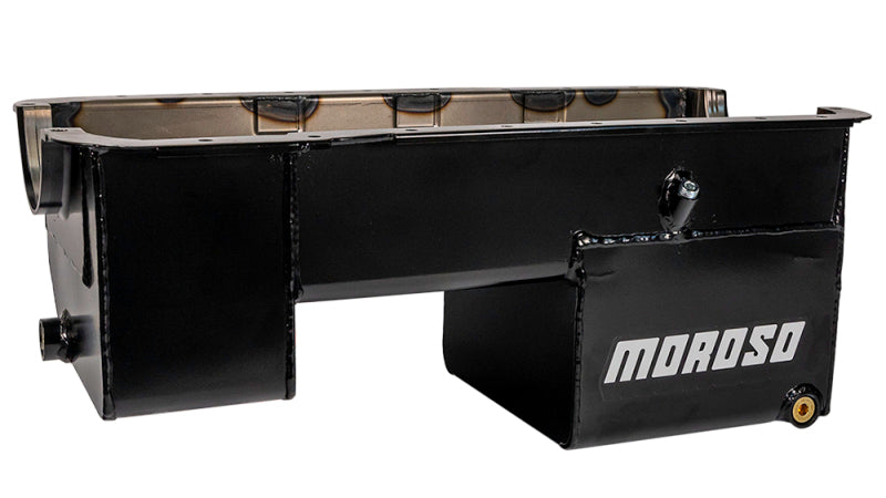 Moroso Ford 351W (w/Rear Sump & Billet End Seals) Extra Deep Wet Sump 7qt 9in Steel Oil Pan
