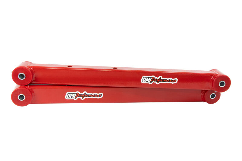 UMI Performance 91-96 GM B-Body Boxed Extended Length Lower Control Arms - Red