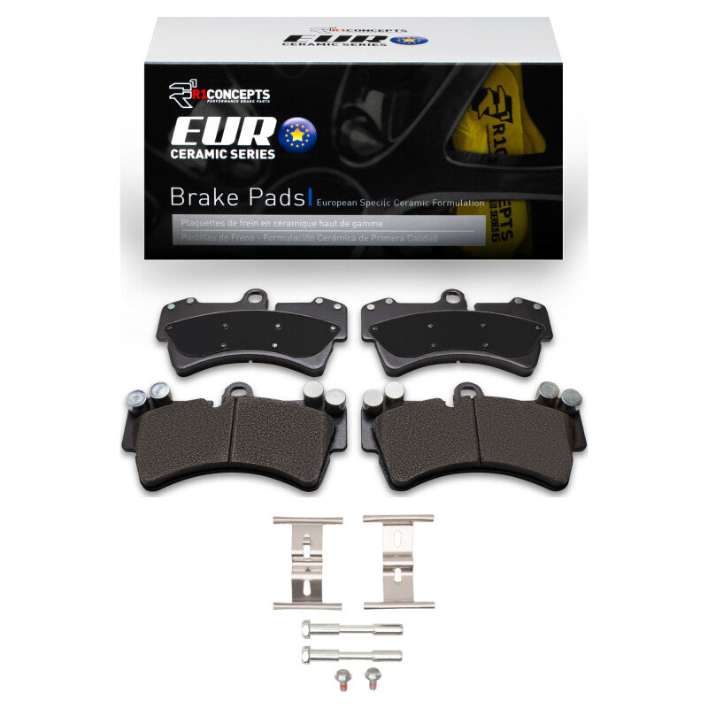 R1 Concepts R1 03-15 Audi Q7 Front Euro Ceramic Pads & Hardware Kit
