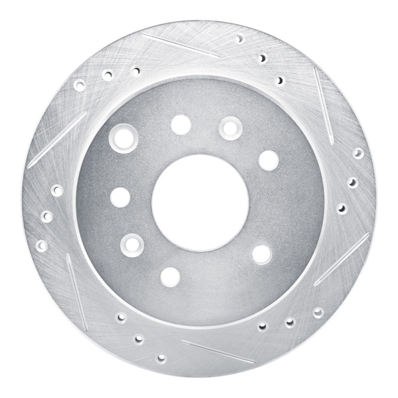 R1 Concepts R1 90-91 Mazda 929 Rear Right Drilled & Slotted Silver Brake Rotor