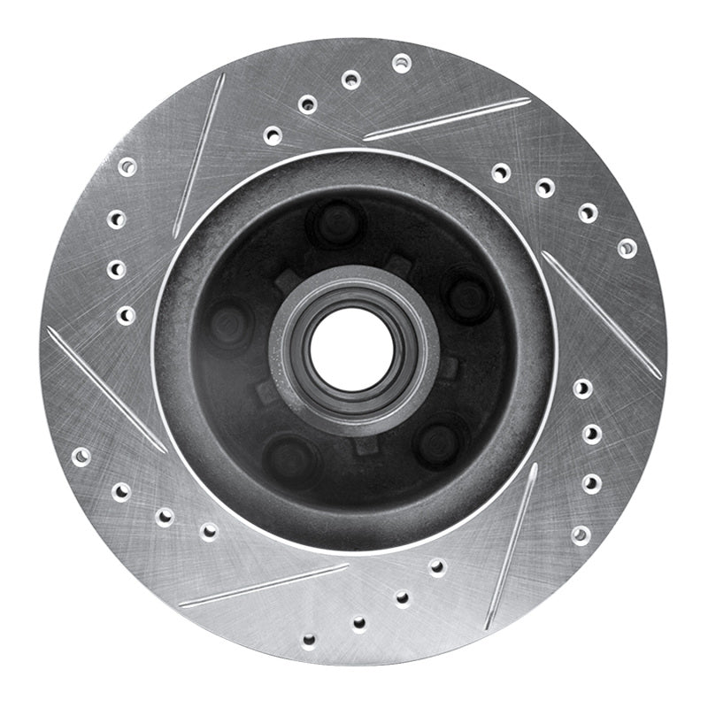 R1 Concepts R1 1978-1990 Buick Electra Front Right Drilled & Slotted Silver Brake Rotor