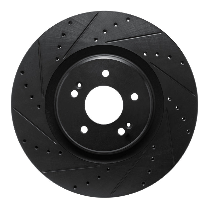 R1 Concepts R1 21-26 Hyundai Sonata Front Left Drilled & Slotted Black Brake Rotor