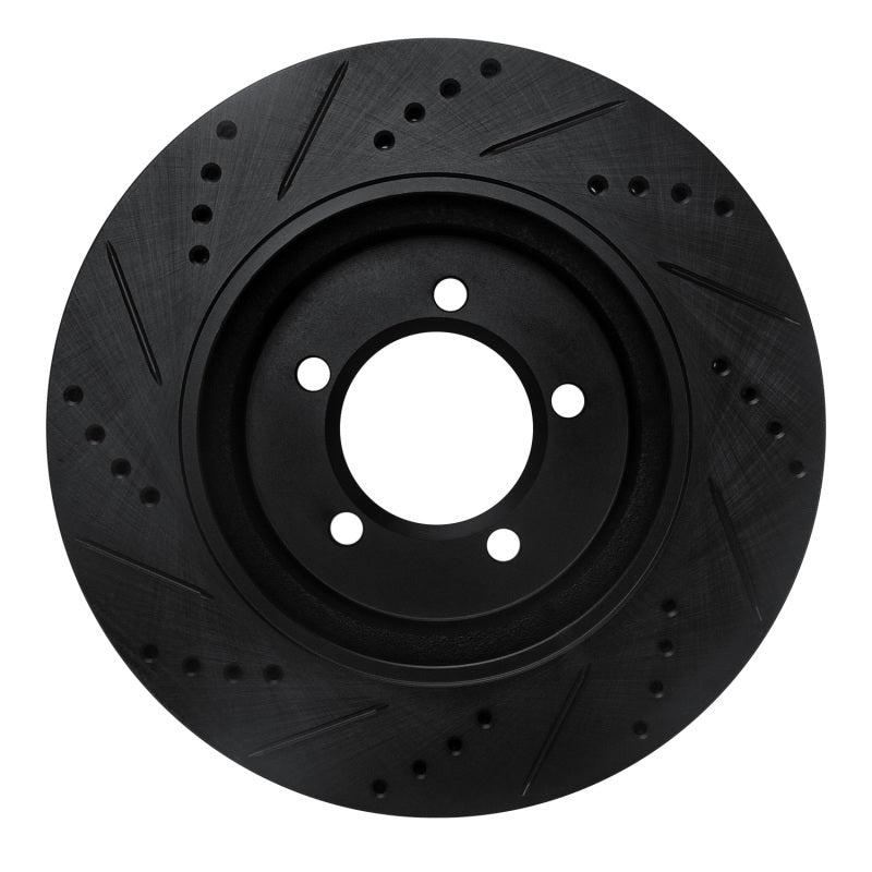 R1 Concepts R1 02-05 Ford Explorer Front Right Drilled & Slotted Black Brake Rotor