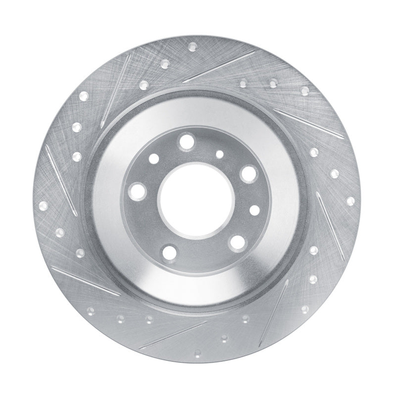 R1 Concepts R1 13-25 Mazda MX-30 Rear Right Drilled & Slotted Silver Brake Rotor