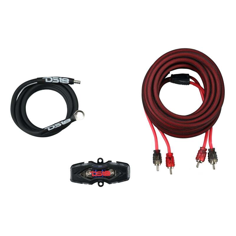DS18 8-GA Amplifier Install Kit Advance- Red
