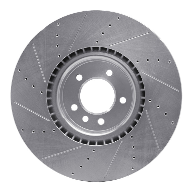 R1 Concepts R1 18-25 Land Rover Defender 90 Front Left Drilled & Slotted Silver Brake Rotor