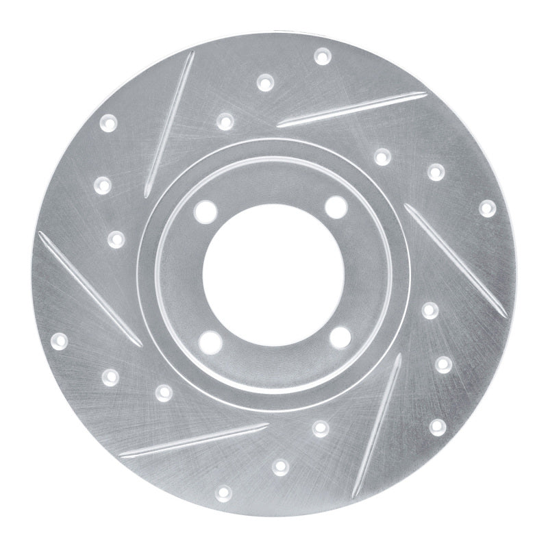 R1 Concepts R1 76-81 Toyota Celica Front Right Drilled & Slotted Silver Brake Rotor