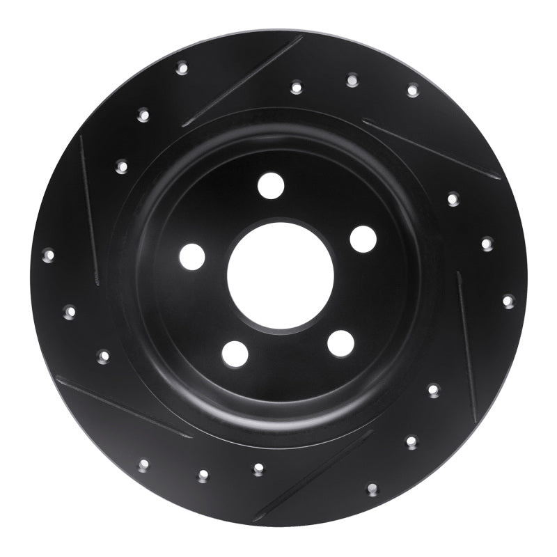R1 Concepts R1 18-23 Ford Transit CONNECT Rear Right Drilled & Slotted Black Brake Rotor