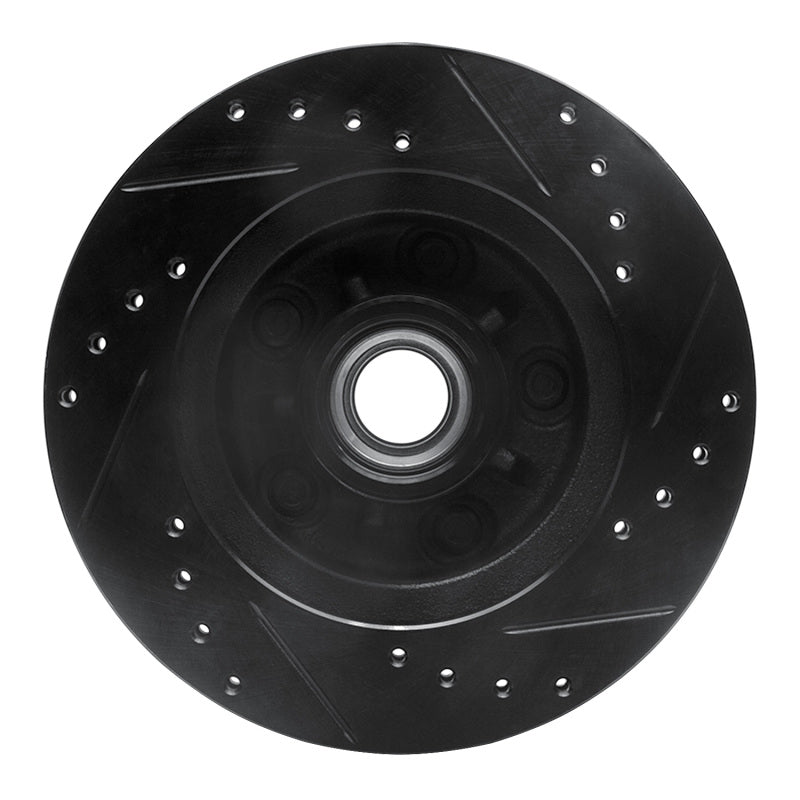 R1 Concepts R1 1978-1990 Buick Estate Wagon Front Left Drilled & Slotted Black Brake Rotor