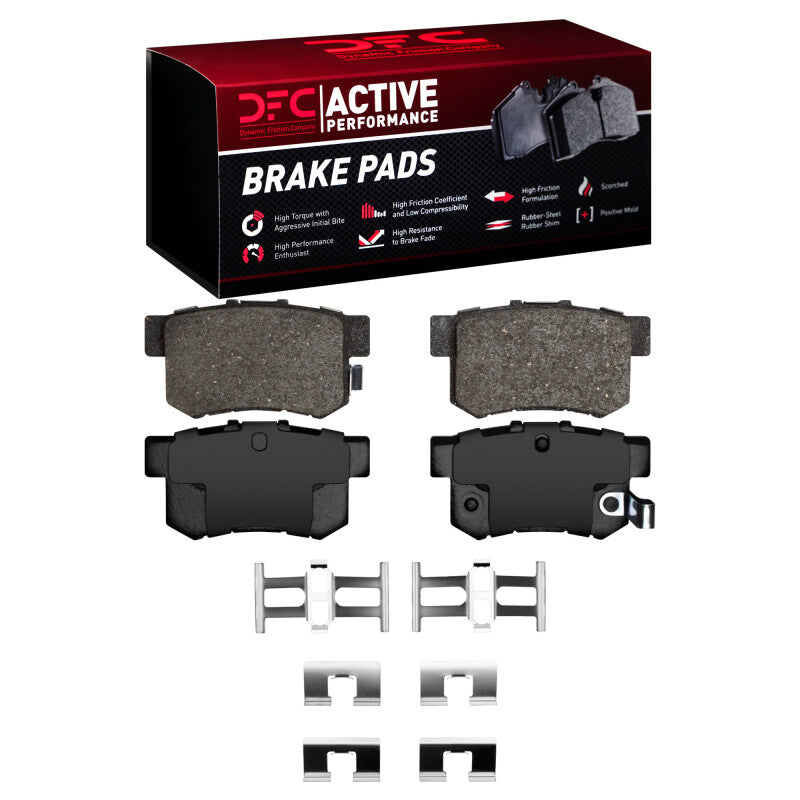 DFC 87-22 Acura CSX Rear Active Performance Pads and Hardware Kit