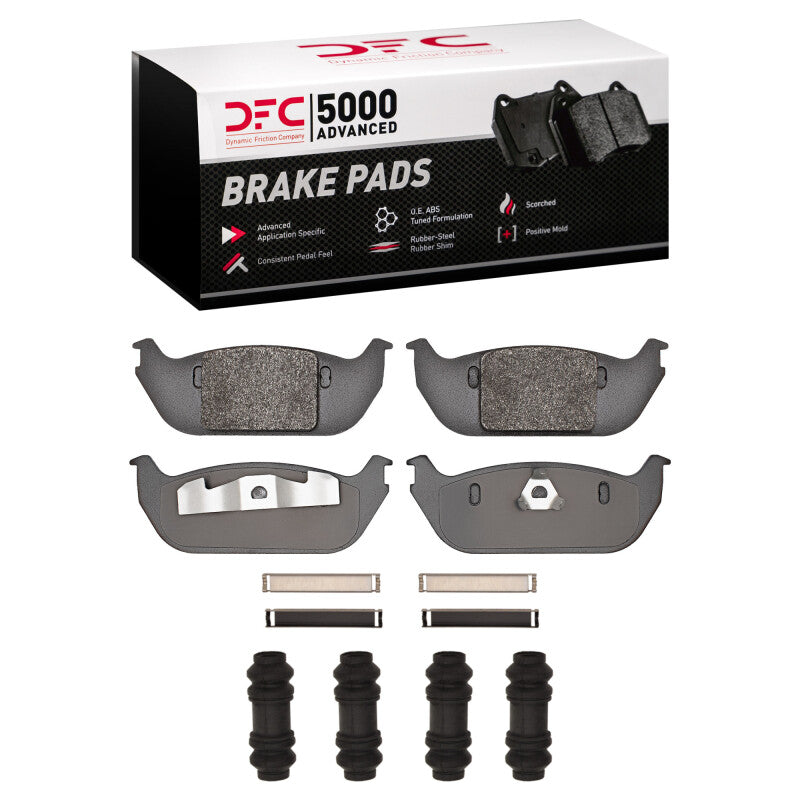 DFC 03-05 Lincoln Aviator Rear 5000 Advanced Semi Metallic Brake Pads and Hardware Kit