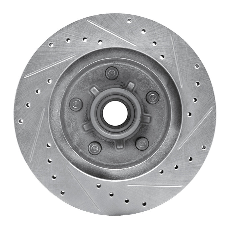 R1 Concepts R1 77-95 Buick Riviera Front Left Drilled & Slotted Silver Brake Rotor