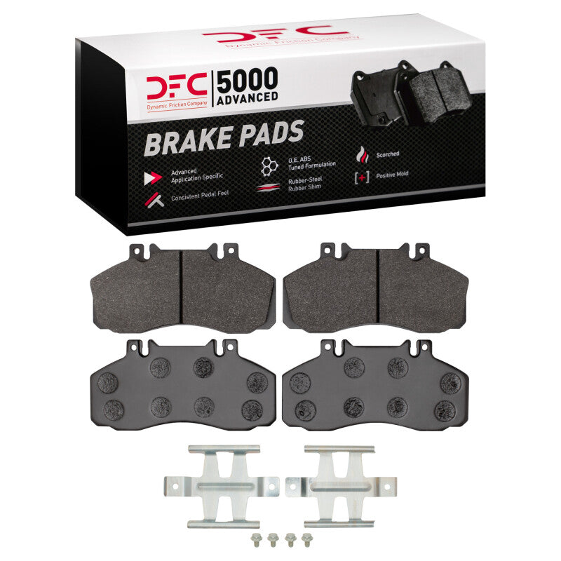 DFC 05-12 Hino 165 Front/Rear 5000 Advanced Semi Metallic Brake Pads and Hardware Kit