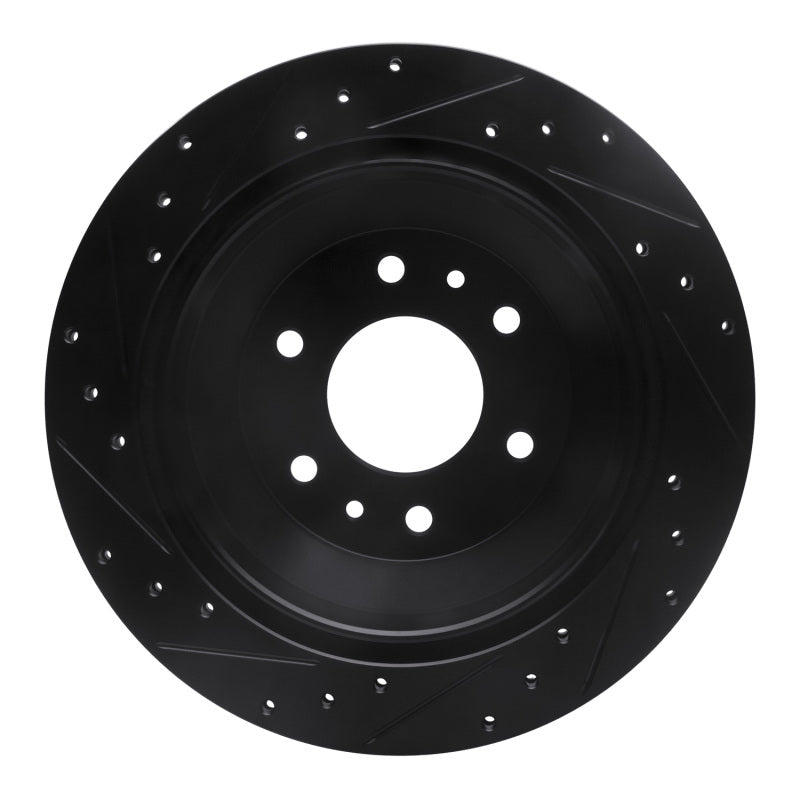 R1 Concepts R1 02-09 Buick Rainier Rear Right Drilled & Slotted Black Brake Rotor