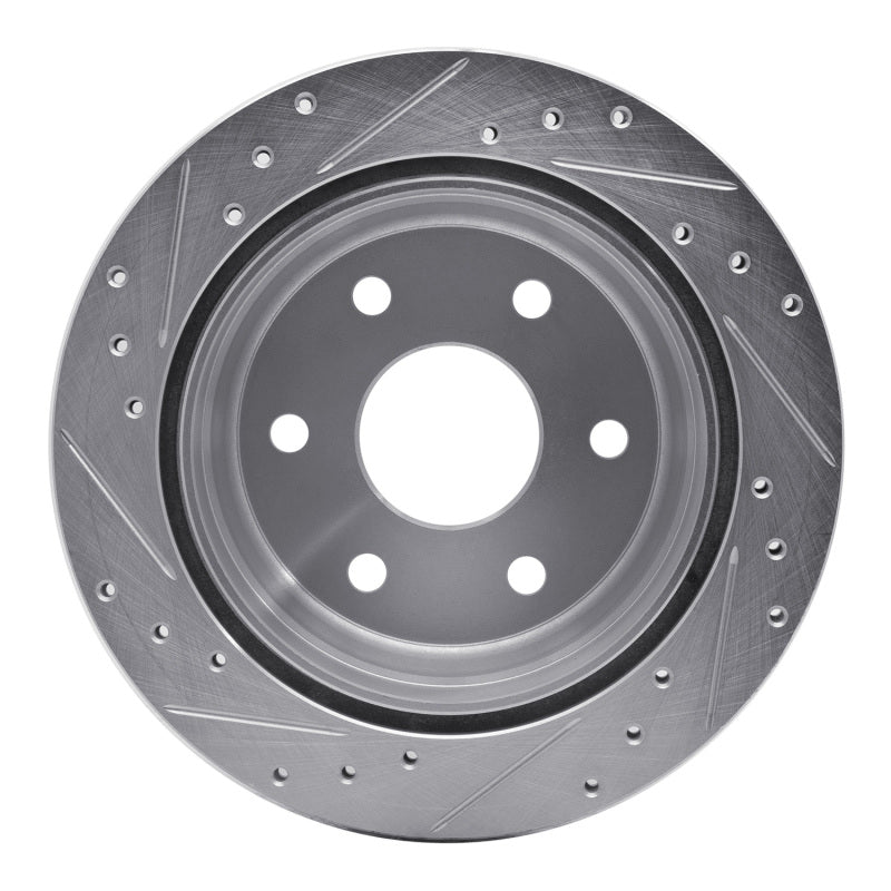 R1 Concepts R1 99-07 Chevrolet ASTRO Rear Right Drilled & Slotted Silver Brake Rotor