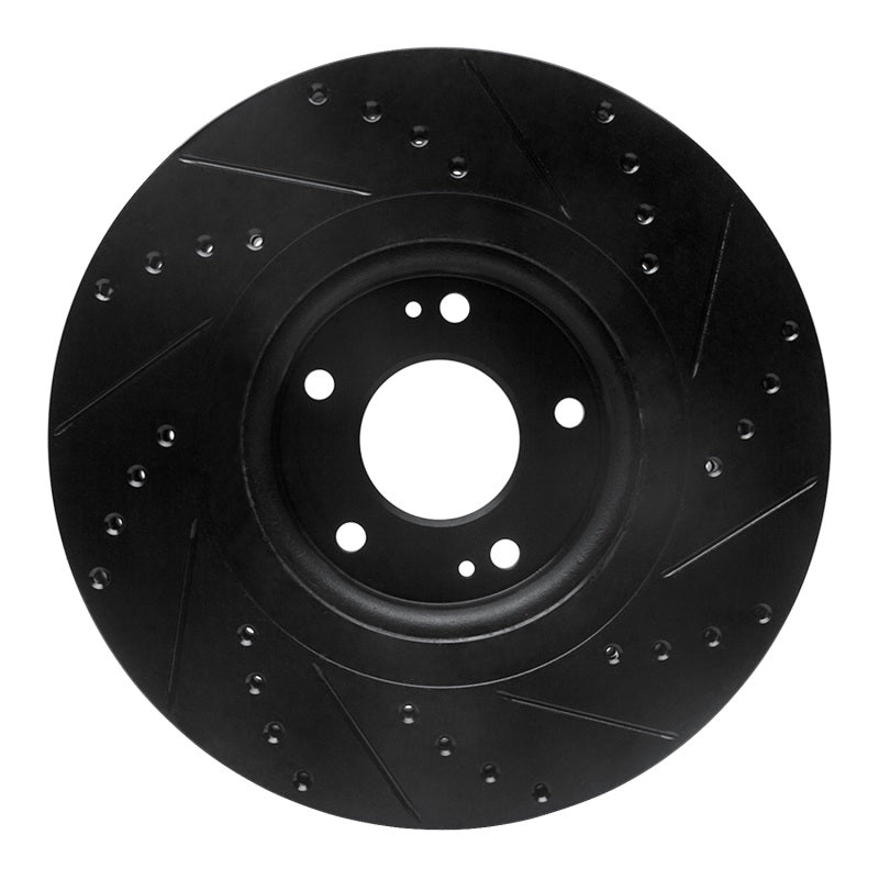 R1 Concepts R1 15-21 Kia Sedona Front Left Drilled & Slotted Black Brake Rotor