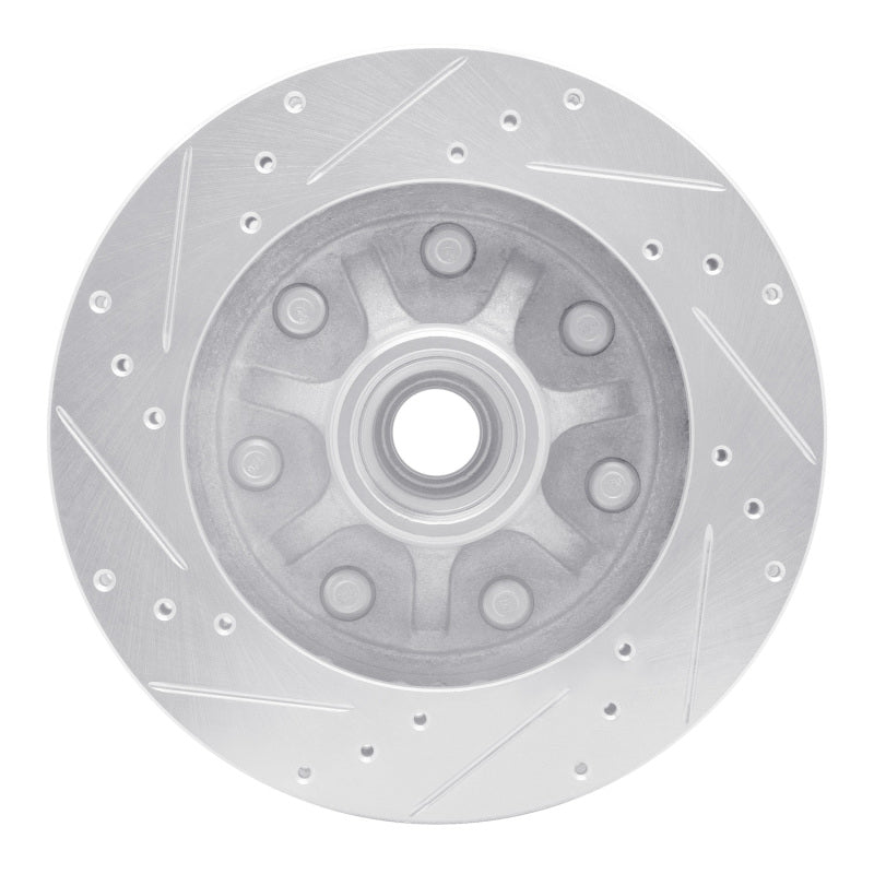R1 Concepts R1 97-02 Ford F-150 RWD Front Right Drilled & Slotted Silver Brake Rotor