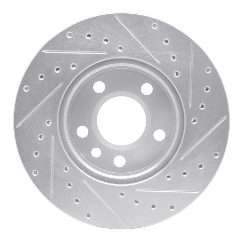 R1 Concepts R1 96-00 Volkswagen EuroVan Front Left Drilled & Slotted Silver Brake Rotor