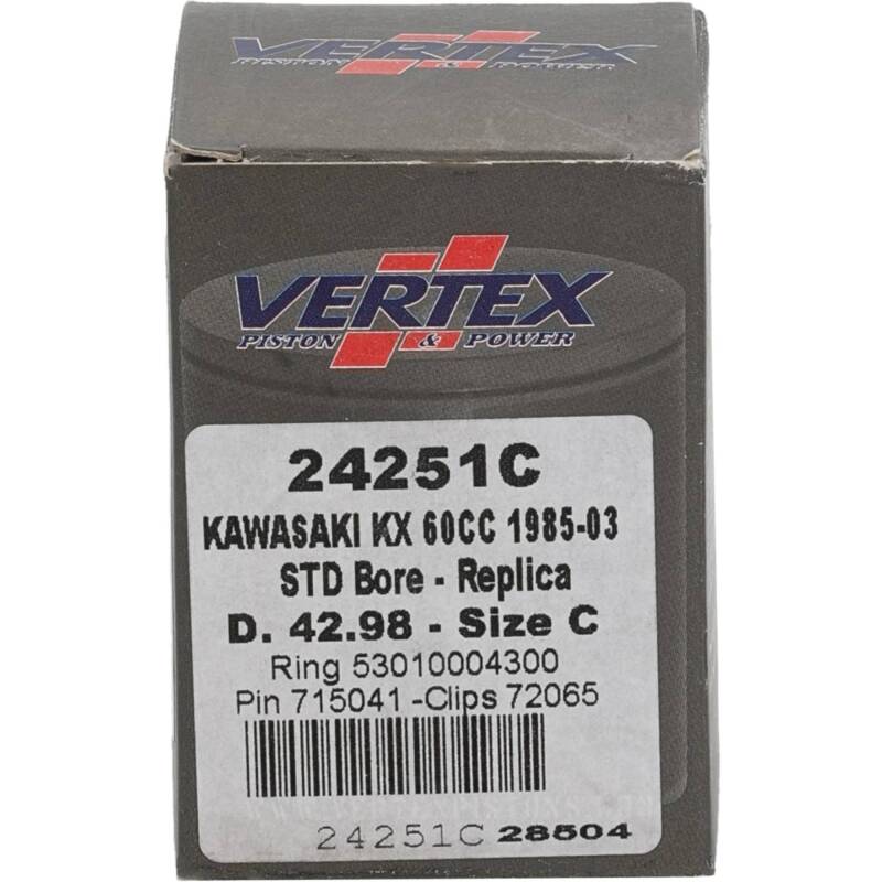 Vertex Pistons Vertex Piston 83-03 Kawasaki KX 60 60cc Cast Replica Piston Kit