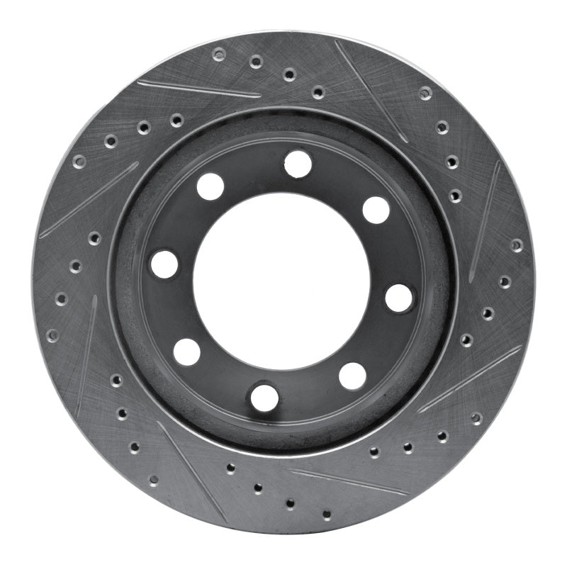 R1 Concepts R1 71-97 Dodge D300 Front Left Drilled & Slotted Silver Brake Rotor
