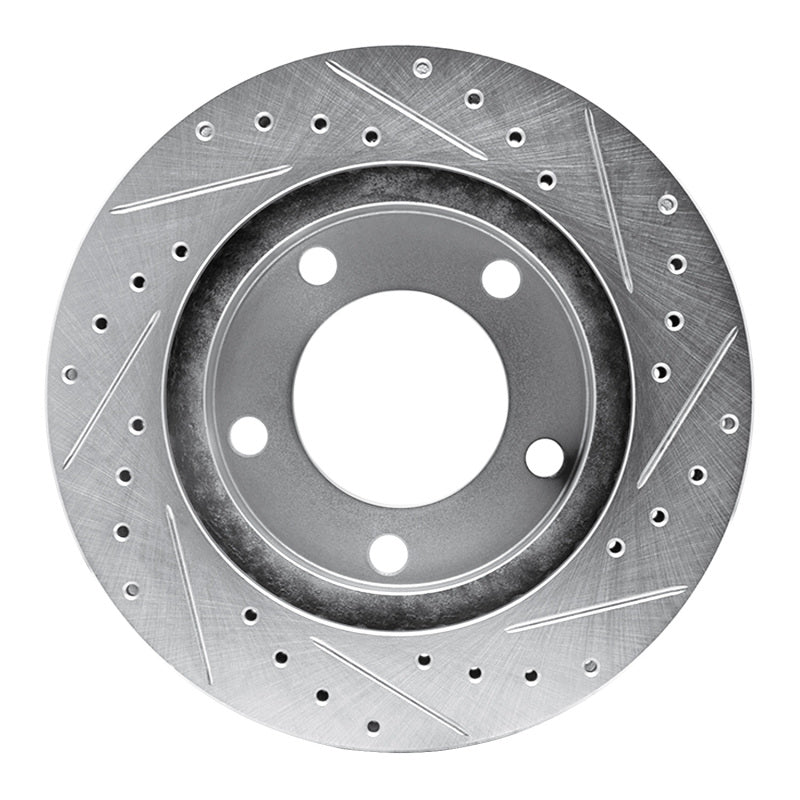 R1 Concepts R1 74-80 InternatIonal SCOUT II Front Left Drilled & Slotted Silver Brake Rotor